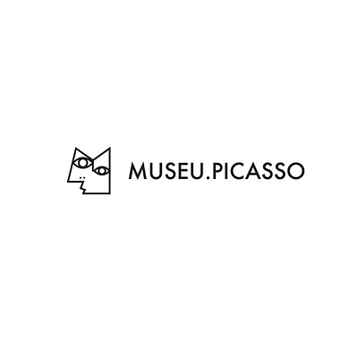 museu picasso brand branding design flat graphic illustration logo museum picasso pink poster vector visual art