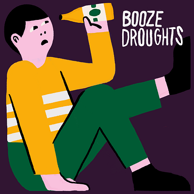 Booze droughts beer booze character drought illustrator procreate