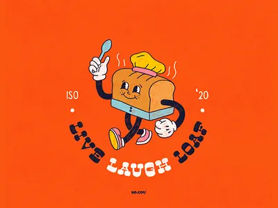 Live Laugh Loaf badge design character design covid covid19 design illustration illustrator isolation art logo poster design quarantine vintage character