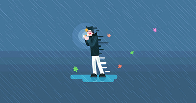 There is no bad weather animation animation 2d character animation character creation illustration vector vector animation