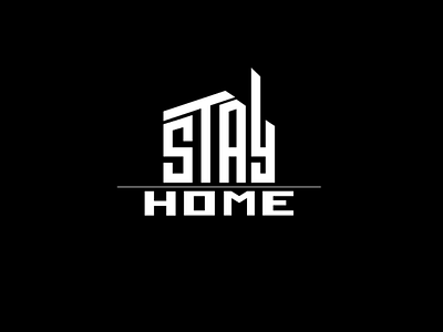 Stay Home logodesign textdesign