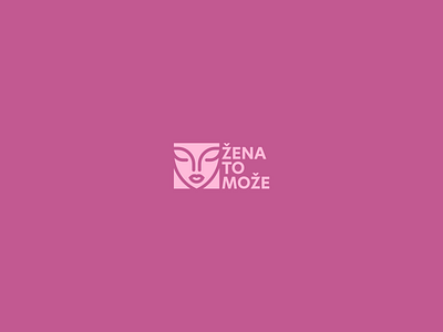 Žena to može / Woman can do it branding design feminist flat logo mark minimal symbol woman