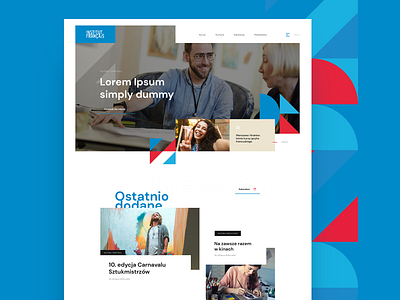 Institut français de Pologne concept design french header inspiration layout typography ux webdesign website