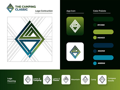 The Camping Classic Company Branding C+C- Branding & Logo Design adventure ambigram branding c camp classic design forest green icon logo monogram mountain outdoor retro symbol travel tree type vector