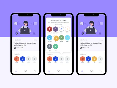 Home screen shortcut setting adobe xd dailyui dailyui 007 home home page home screen setting shortcut shortcut setting