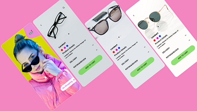 Glasses app design mobile ui ux web