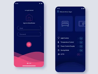Smart home app design ui