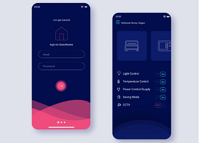 Smart home app design ui