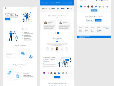 Browser Stack landing Page branding design dribbble graphic design illustration design landing page ui layout design prototyping responsive web design typography uidesign uxdesign webdesign website design