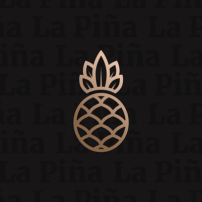 La Piña branding design illustration logo logo design logos logotype pineapple restaurant vector