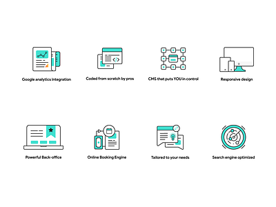 Icon set for Digital agency agency branding design icon iconset illustraion minimal pattern ui ux vector web