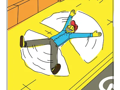 Back to the street angel covid19 illustration street