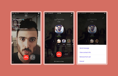 Group Call Concept app apps new design viber videocalls