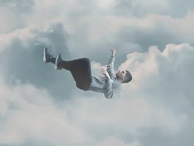 Cadrò blending booklet camera raw cd artwork clouds falling graphic design manipulate manipulation photomanipulation photoshop photoshop art postproduction retouching sky