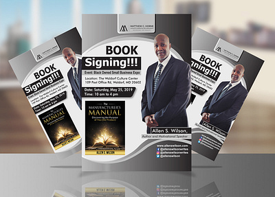 Book signing flyer adobe illustrator adobe photoshop cc book signing flyer branding design flyer flyer design graphic design promotional flyer