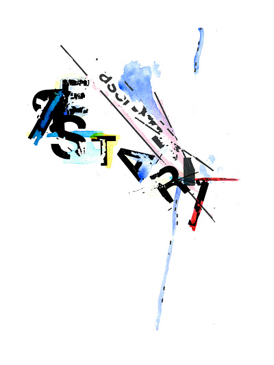 Letraset Typogrpahy branding design experimental letraset mixed media typography watercolour