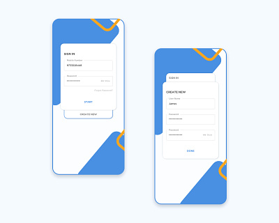 login page blue concept design login login page mobile mobile app design mobile design mobile login mobile ui neomorphism trending trendy ui ux