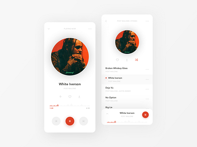 Music Player Light app daily ui design ios mobile mobile app mobile ui music musicapp musicplayer player ui ux