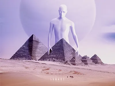 LEGACY desert digital digital art digitalart egypt geometry illustration inspiration light minimal mythology pastel pyramid sacred sand
