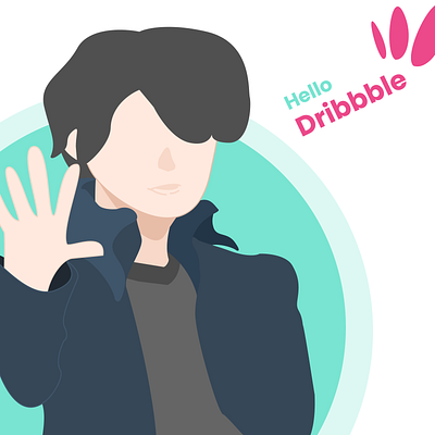 Hello Dribbble! illustration