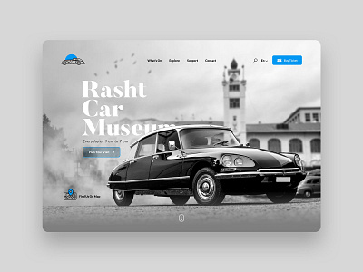 Rasht Car Museum car museum citroen classic cars design museum photo collage photo manipulation typography ui ux web webdesign website