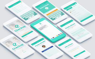 CheckupApp app branding design flat icon logo minimal ui