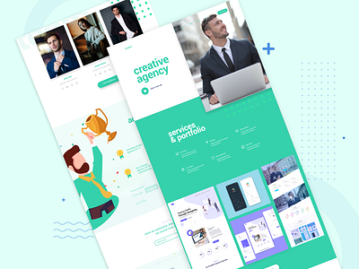 Creative agency landing page adobe xd adobe xd app design adobe xd template adobe xd templates agency creative agency landing page illustration landing page landing page design landing page template ui ui design ux web templates web theme design