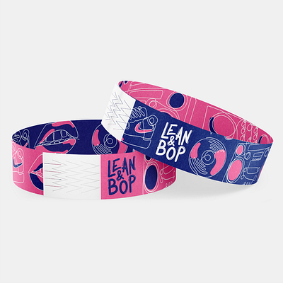 Lean & Bop | Brand Identity - Wristband brand identity branding club creative agency minimal night club nightclub oll korrect ollkorrect wristband