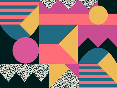 Weekly Pattern #003 80s style border colorful geometric geometry illustration messy nostalgic pattern pop popart retro