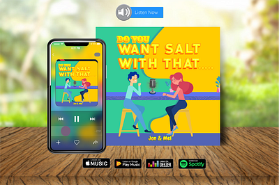 Do you want salt with that... book cover design ebook cover illustration podcast art