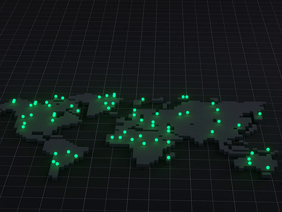 Zoom in 3d 3d map animation c4d cinema 4d cinema4d map minimal octane simple world map