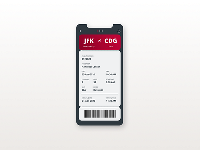 024 Boarding pass app dailyui design pass ui ux