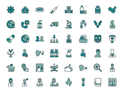 Coronavirus Icon Set coronavirus covid 19 doctor flat icon hand sanitizer health icon hospital icon icon icon set illustration medical icon pandemic science vector virus icon washing hands