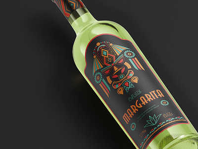 Label Design for Tequila-based Margarita alcohol label alcohol packaging brand design grapgic design label label design label packaging labeldesign margarita package package design tequila tequila design tequila design tequila label tequila label