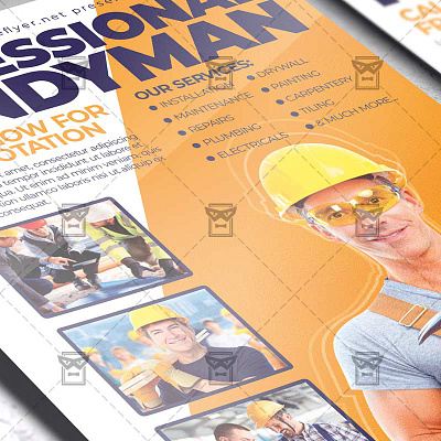 Professional Handyman - Flyer PSD Template repairs service flyer repairs service flyer