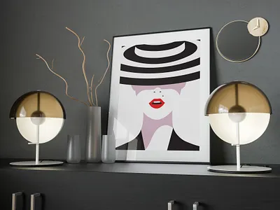 Paint design designer frame girl illustrator paint photoshop picture poster