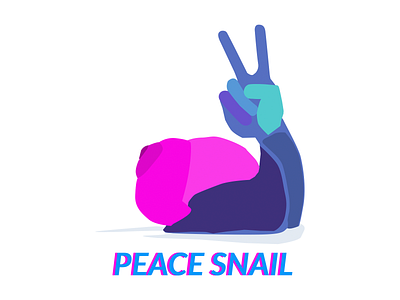 Peace Snail adobe illustrator illustration minimal vector