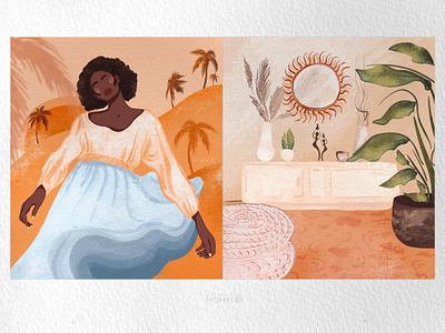 Summer branding design fashion fashion illustration floral flower graphic illustration lady magazine illustration summer