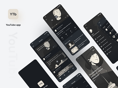 Short video app app dark dark app design icon mobile mobile ui short video ui ux video youtube