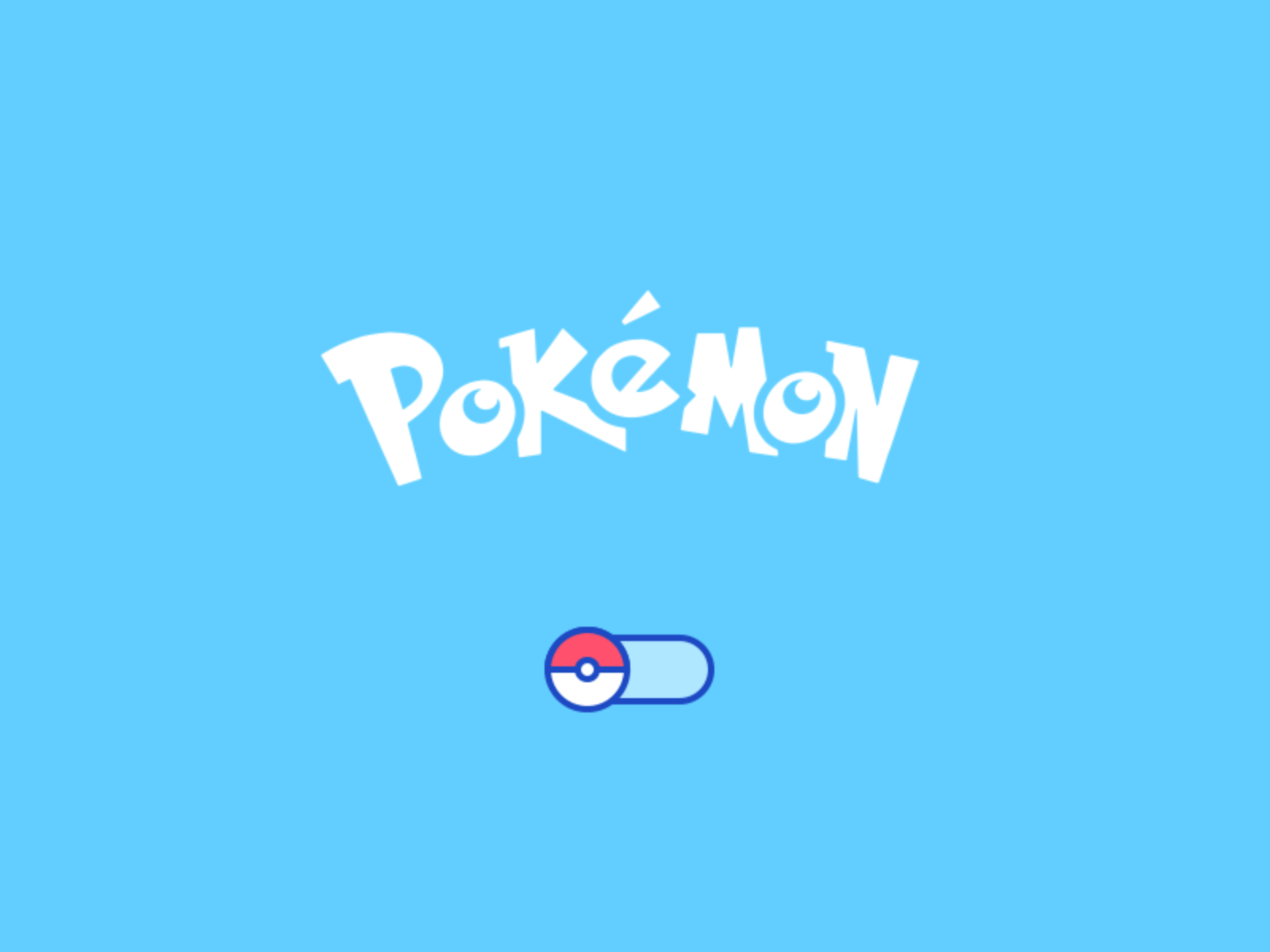 Pokémon ae animation button china design gif loading on off switch