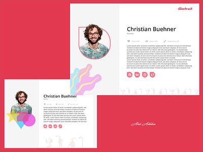 Profile Page dailyui design figma icon illustration illustrator ui ux web website xd design