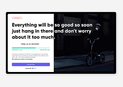 Crowdfunding Campaign for Covid'19 100daysofui adobexd dailyui design ui