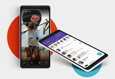 Stories concept for Viber messaging platform app design new design stories ui