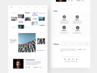 Portfolio - concept design interaction interaction design interface landing page landing page design landing page ui landingdesign minimal ui uidesign uiux uiuxdesign uxdesign webui webuiuxdesign