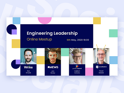 Online MeetUp add adobe banner cap design doodle dr.manhatan edna figma mantis meetup