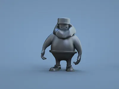 Character clay render 3d 3d artist black blender cartoon character clay illustration octane render stylized