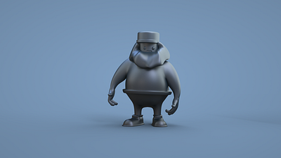 Character clay render 3d 3d artist black blender cartoon character clay illustration octane render stylized