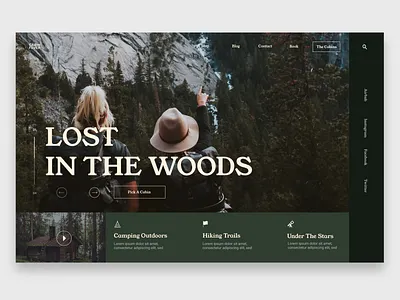 Cabin Fever cabin dailyui design digital hiking minimal typography ui ux web