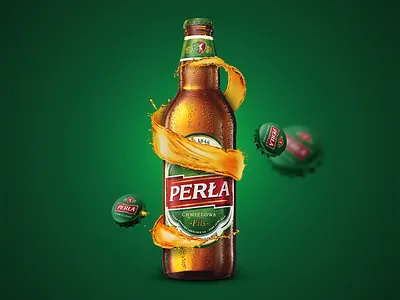 Perła – Browary Lubelskie beer beer art brand brand design branding design key visual keyvisual logo mark promo visual visual art visual design