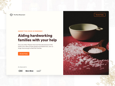 Rice Movement challenge coronavirus covid19 landingpage nonprofit ui web webflow